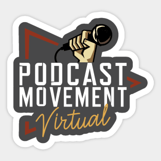 Podcast Movement Virtual - White Logo Sticker